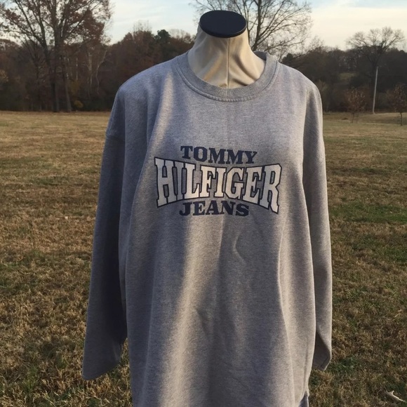 Vintage Tommy Hilfiger Crew Neck Sweatshirt Sz L - Picture 7 of 7